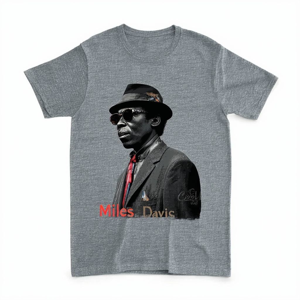 Miles Davis The Cool Unisex Adult Heather T Shirt for Men and Women