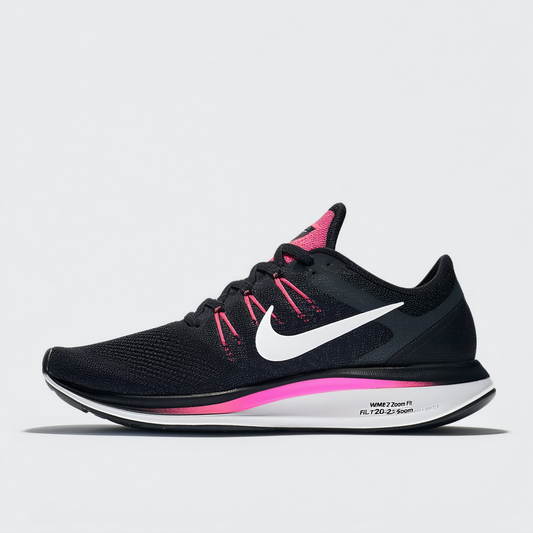 Nike Women's Wmns Zoom Fit , BLACK/WHITE-POLAR-PINK POW, 9 US