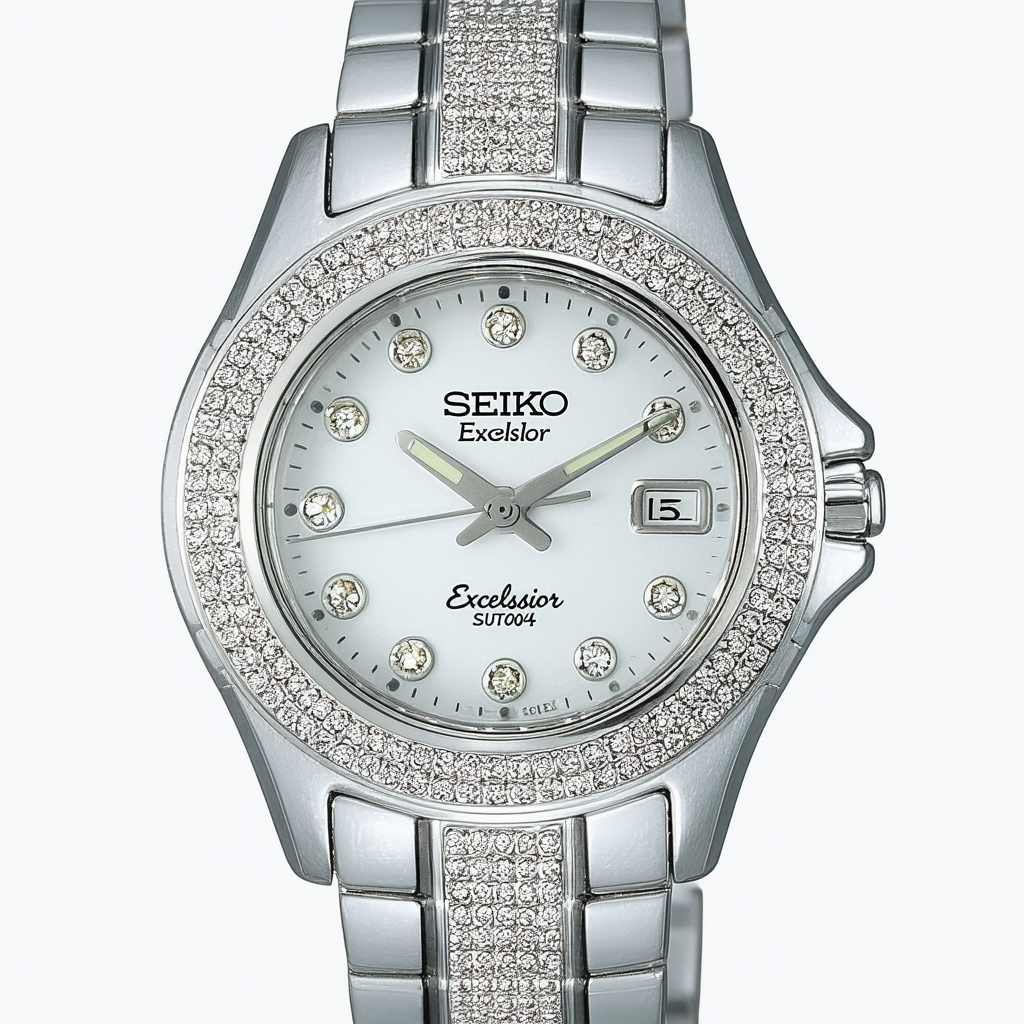 Seiko Women's SUT084 Excelsior Solar Swarovski Crystals Japanese Quartz Watch