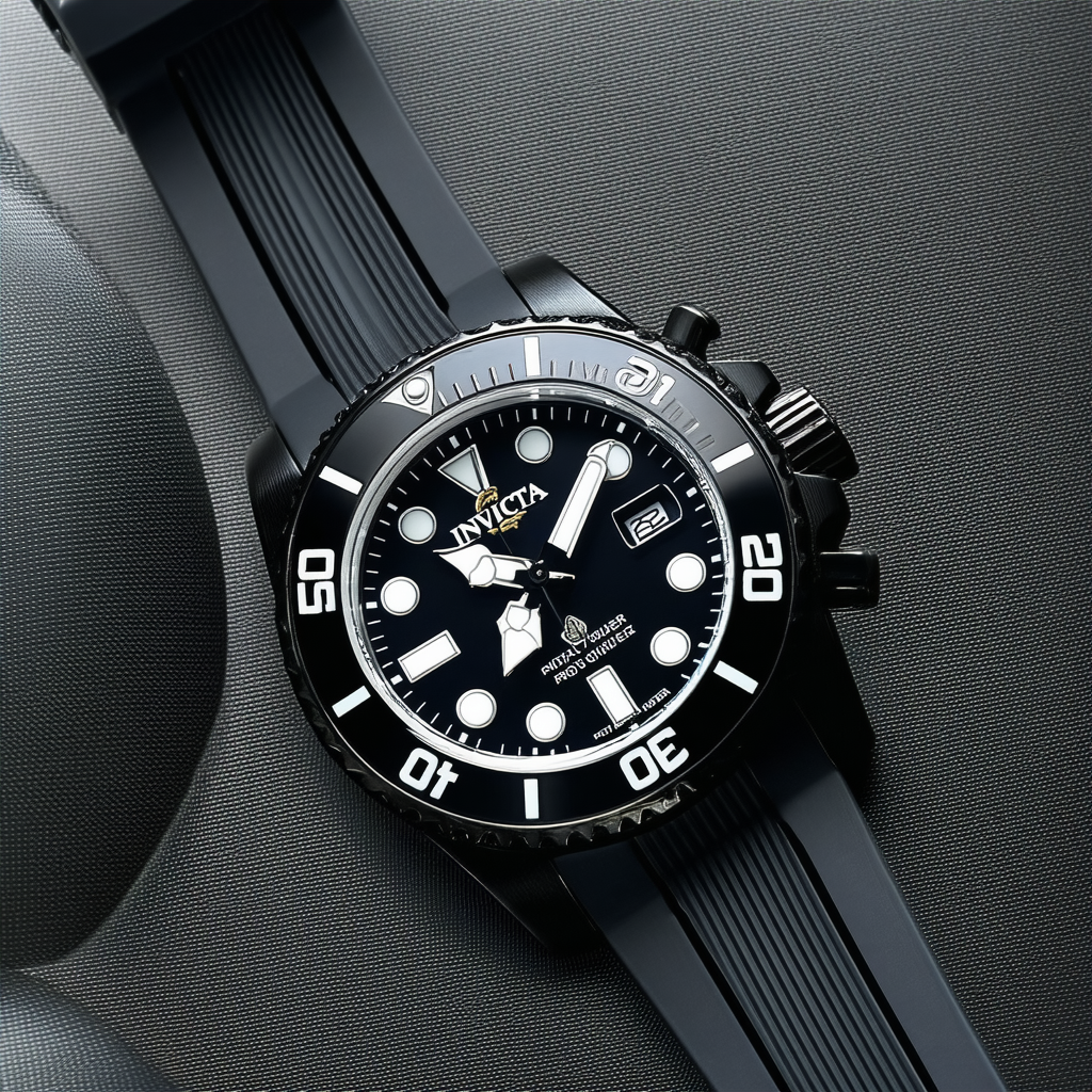 Invicta Men's Pro Diver Stainless Steel Quartz Watch with Silicone Strap, Black, 32 (Model: 33823)