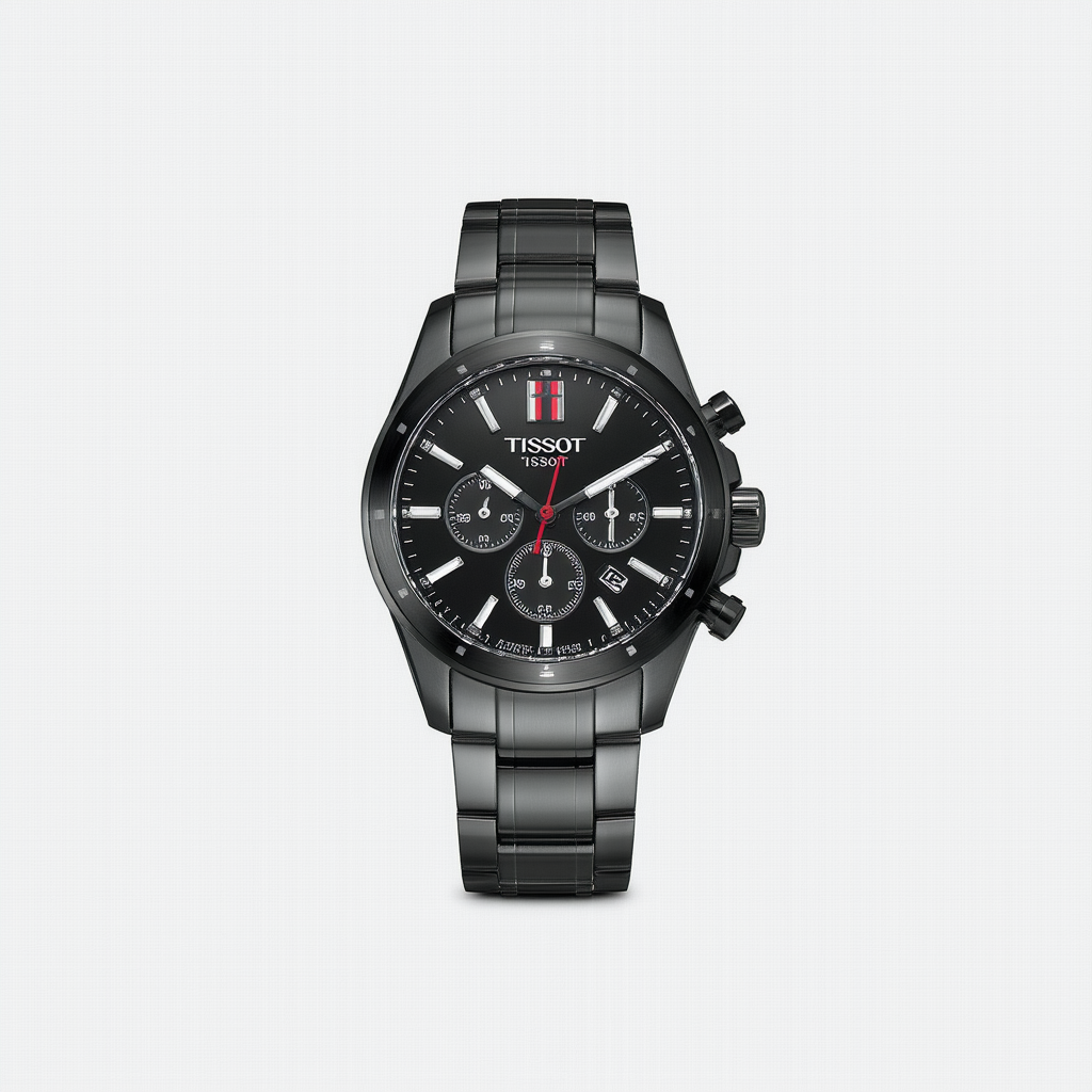 Tissot Men's T0694174705100 Quartz Titanium Black Dial Chronograph Watch