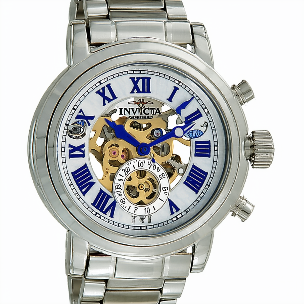 Invicta Women's 1896 Russian Diver Mechanical Silver Skeleton Dial Watch
