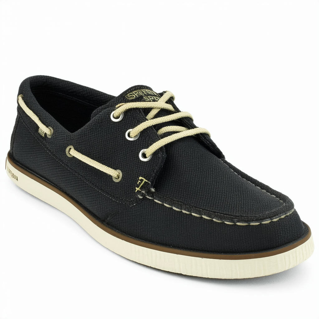 Sperry Men's Bahama II Baja Sneaker, Black, 10.5