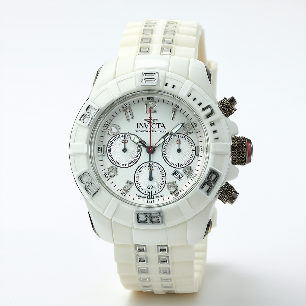 Invicta Women's 6945 Reserve Collection Bolt Chronograph White Polyurethane Watch