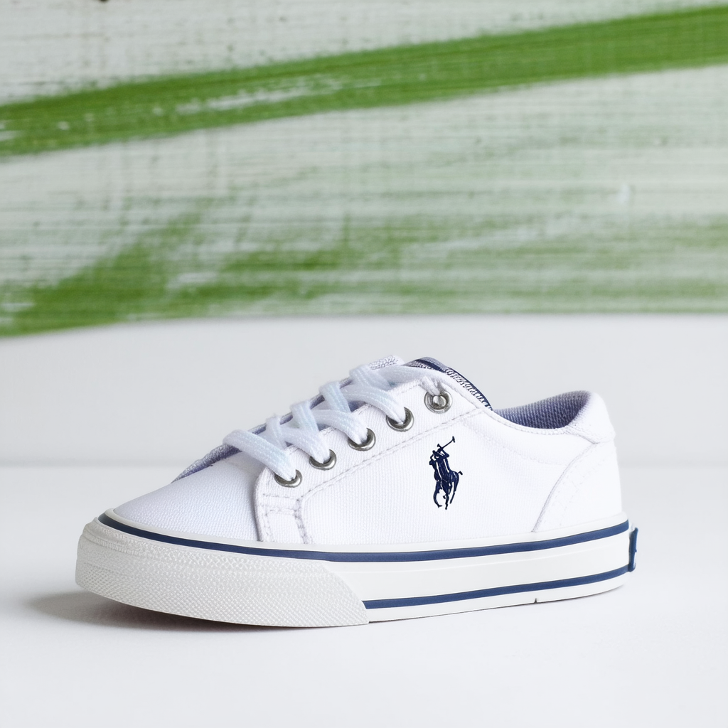 POLO RALPH LAUREN Kids Girl's BAL Harbour II Sneaker, White, 11.5 Medium US Little Kid