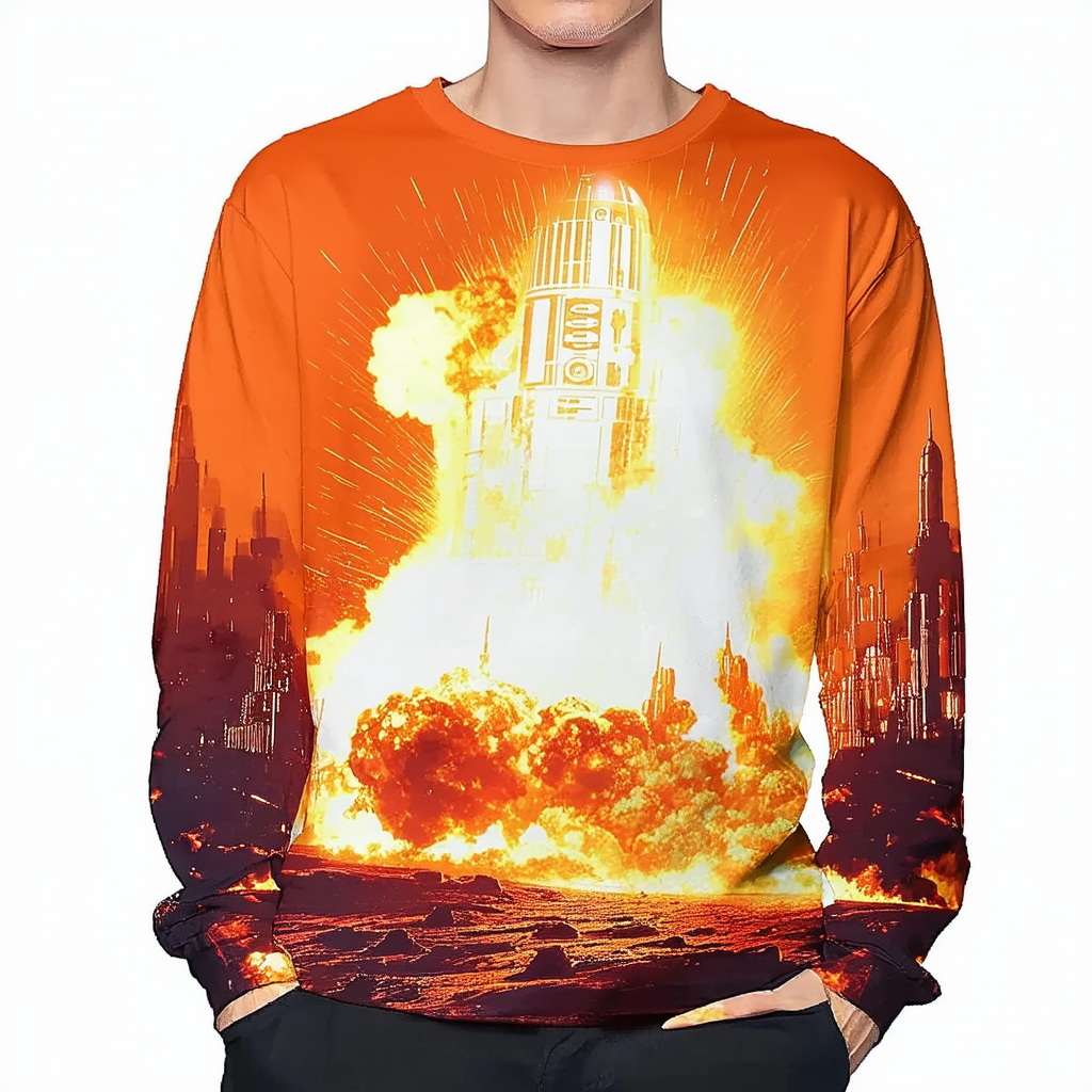 Men's Star Wars Retro Explosion Long Sleeve Shirt