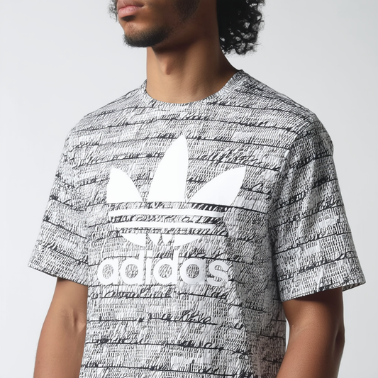 adidas Originals Men's Reverse Print Wrap Logo Tee
