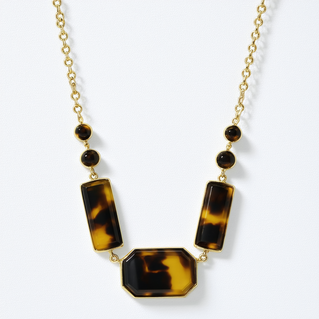 Vince Camuto Tort Resin Double Layer Pendant Necklace, 28"