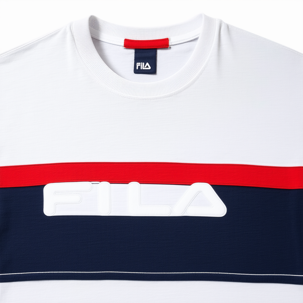 Fila Micah T-Shirt Navy/White/Red LG