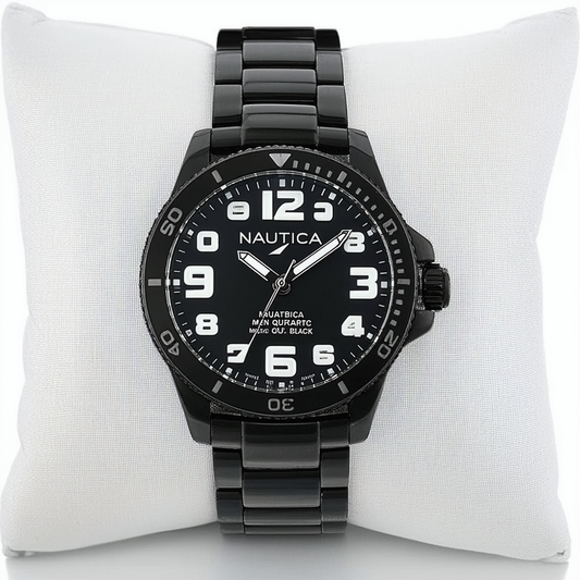 Nautica Men's N18709G Analog Display Quartz Black Watch