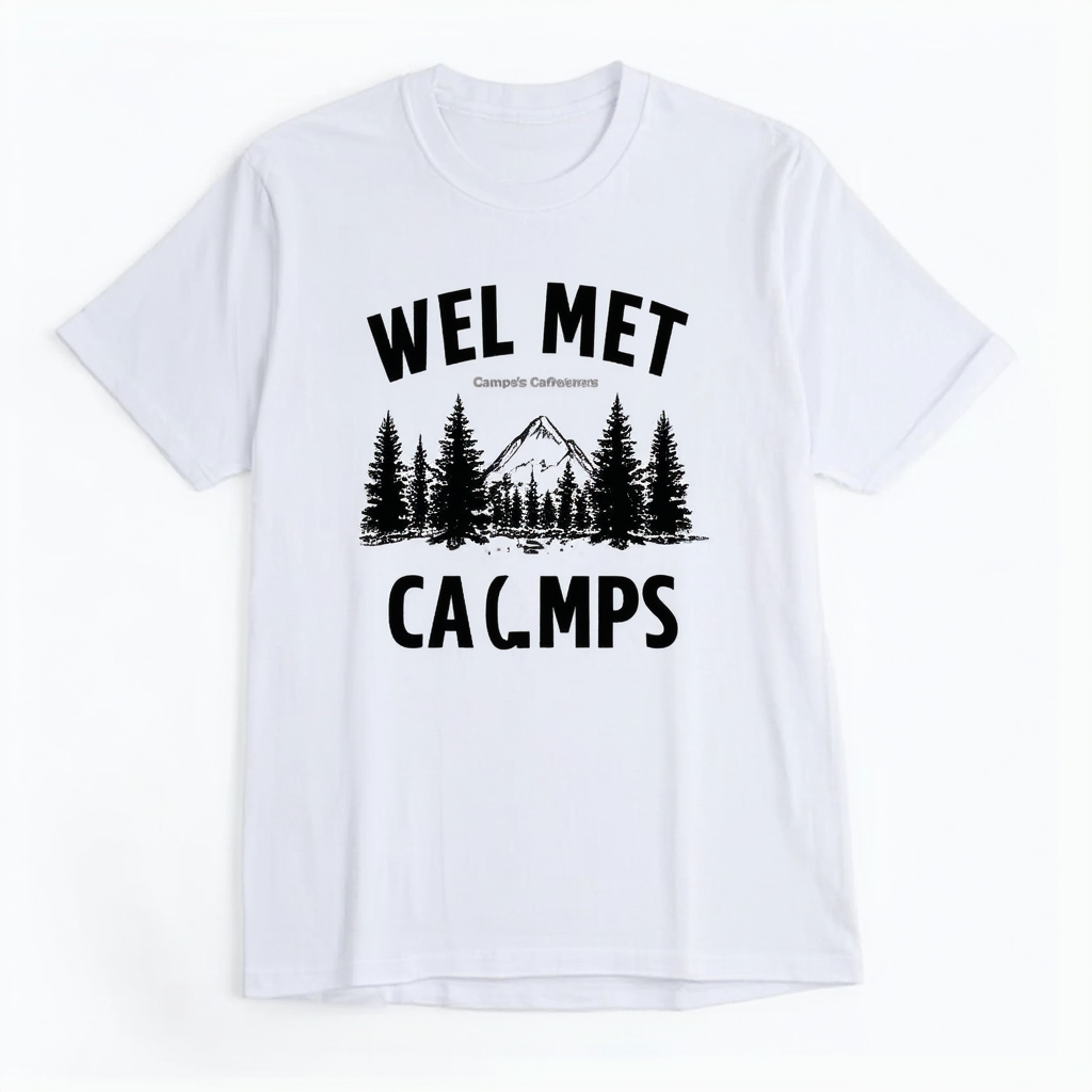 CafePress WEL Met Camps T Shirt 100% Cotton T-Shirt, White