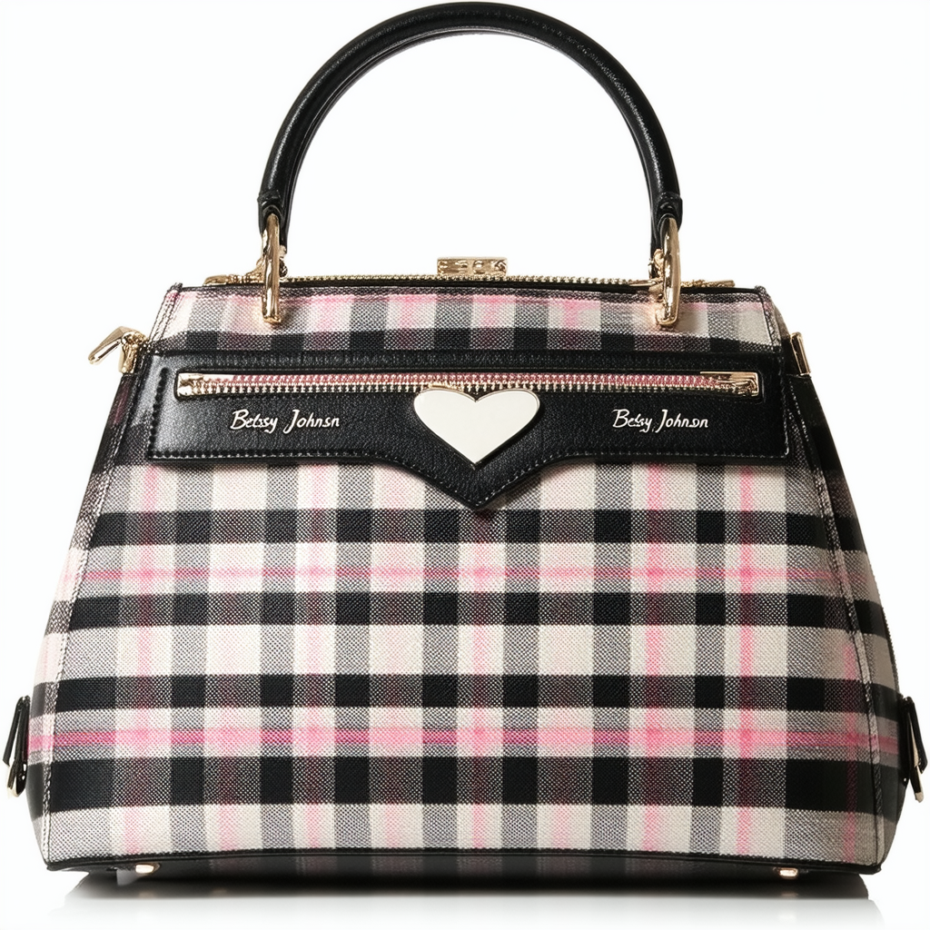 Betsey Johnson Medium North South Bowler Dome Bag