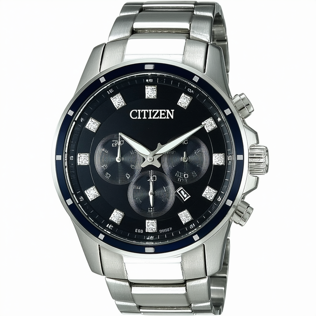 Citizen Men's AU1054-54G Eco-Drive Stainless Steel and Diamond-Accented Watch
