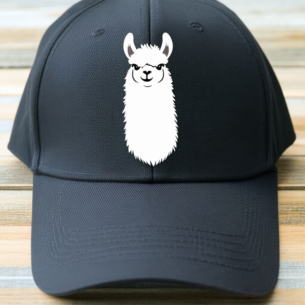 CafePress Llama Silhouette Baseball Cap