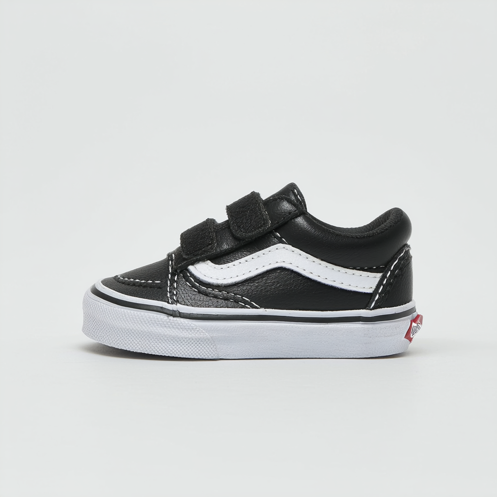 Vans Kids Toddler Old Skool Leather V Black Vn-0d3y55r 7t