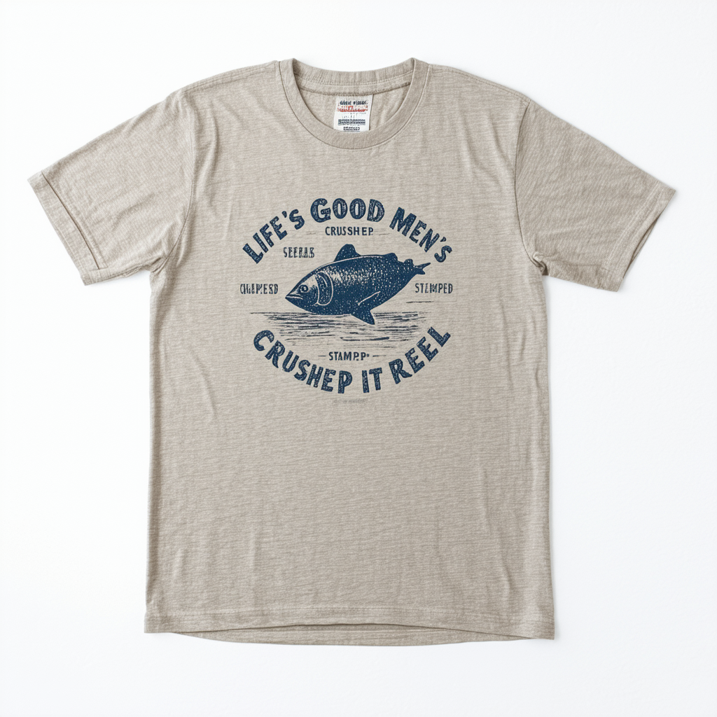 Life is Good Men's Crusher Stamped Keep It Reel T-Shirt