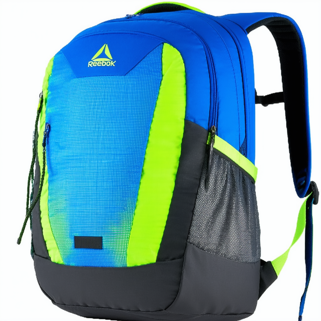 Reebok Thunder Chief Backpack, Electric Blue/Gravel Grey/Gecko Green, One Size