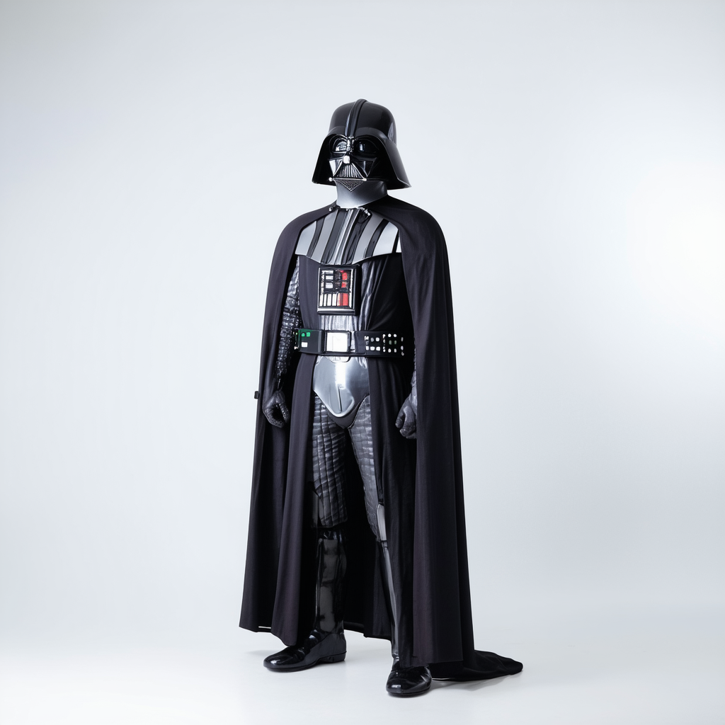 Men's Darth Vader Costume With Cape, Belt And Mask