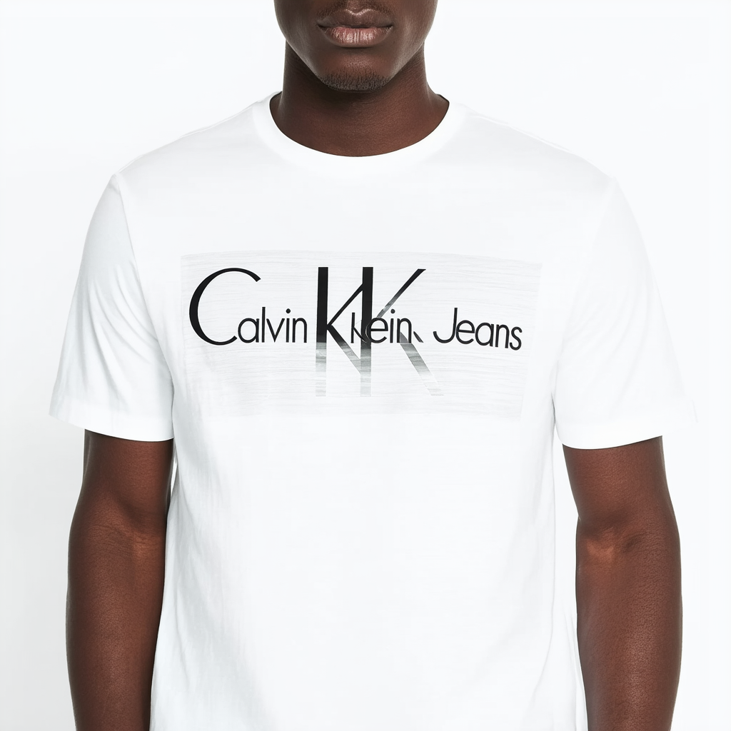 Calvin Klein Jeans Men's Short Sleeve Calvin Shine Logo Crew Neck T-Shirt