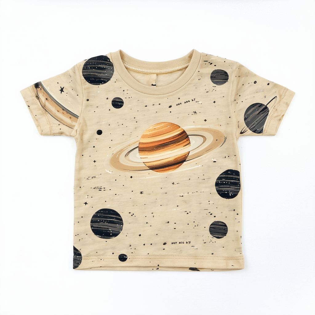 Threadrock Little Boys' Planet Saturn Toddler T-Shirt