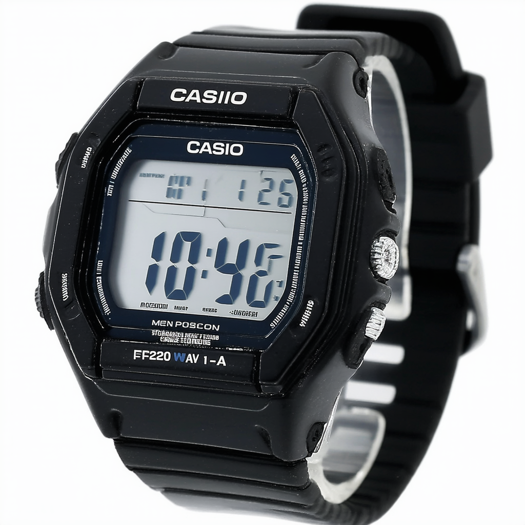 Casio Men's F201WA-1A Black Resin Digital Sport Watch