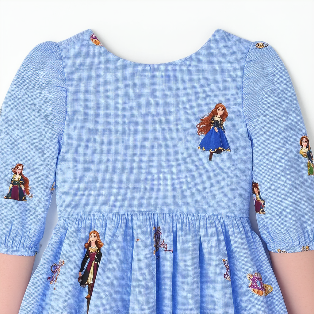 Disney Evie Woven Dress for Girls - Descendants Blue