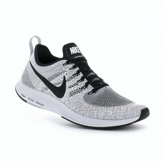Nike Women Women's Free Focus Flyknit Training (White/Black-Wolf Grey) Size 6 US