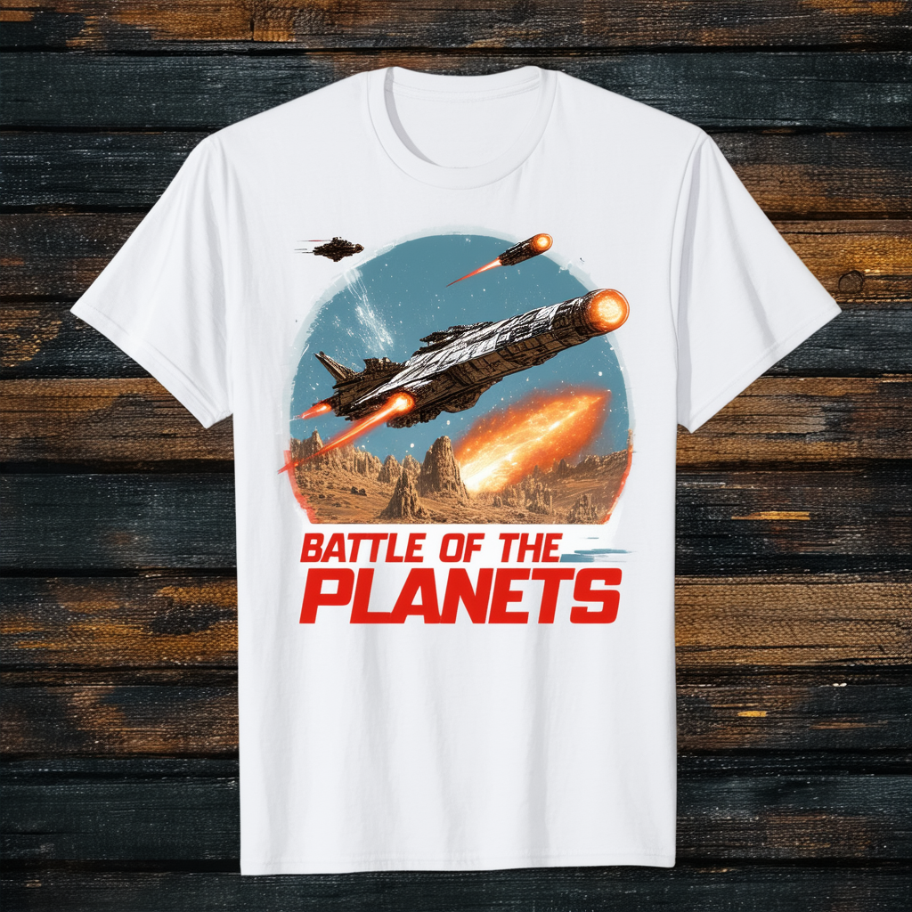 Mens Womens Tshirt Battle of The Planets Shirts for Men Women Perfect White Dad
