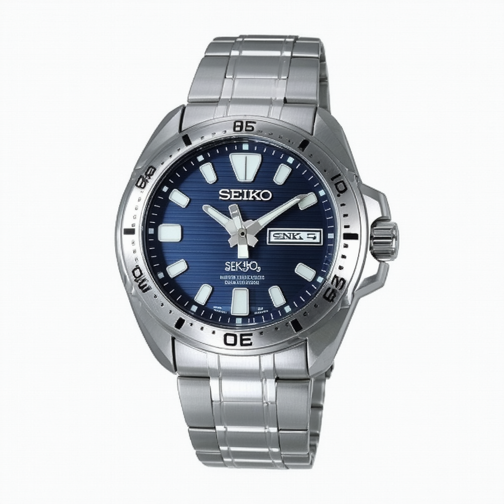 Mens Watch Seiko SNKJ09 Seiko 5 Seiko 5 Stainless Steel Case and Bracelet Blue D