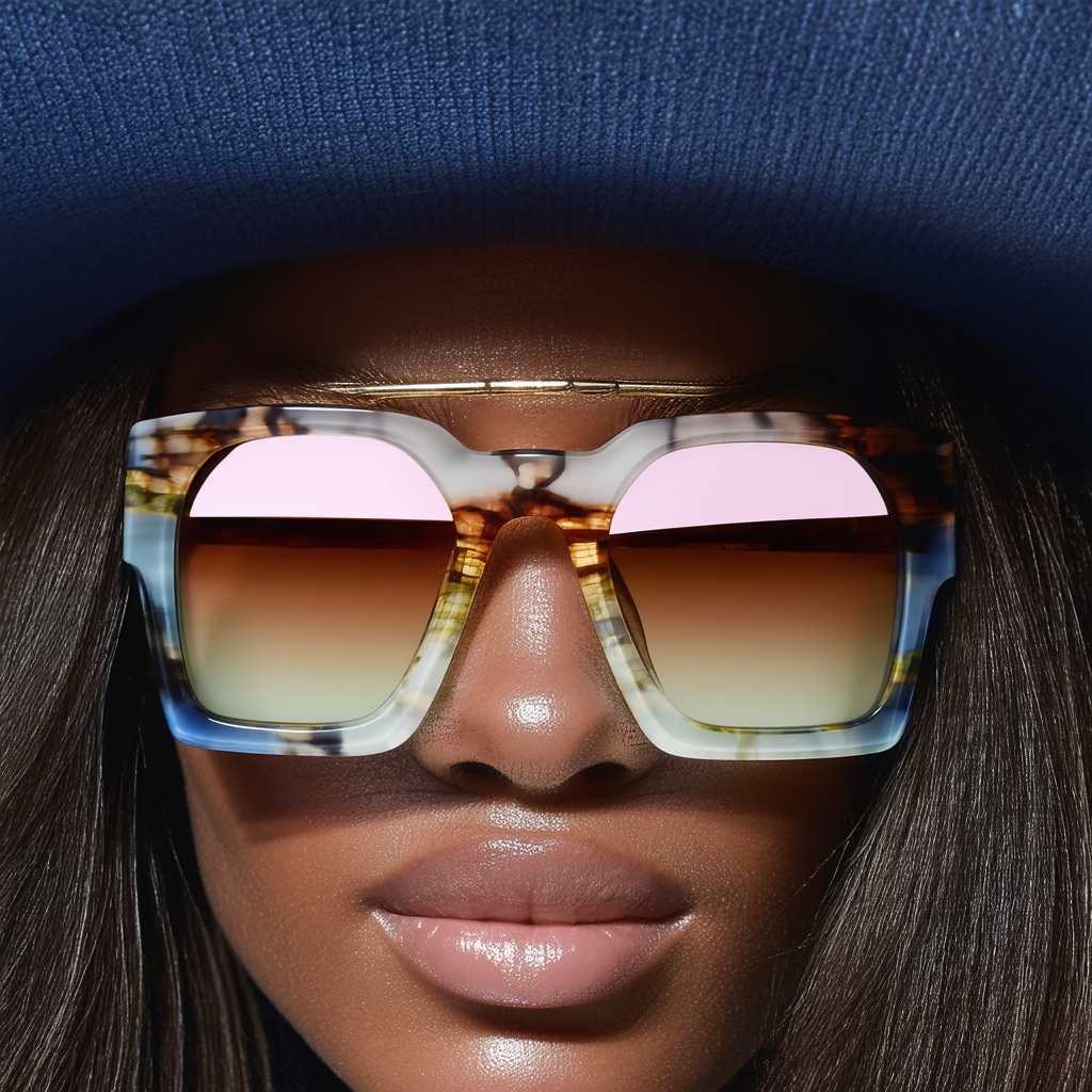 Michael Kors Womens Lisbon 0MK2062 52mm Milky Navy/Sunset Gradient One Size