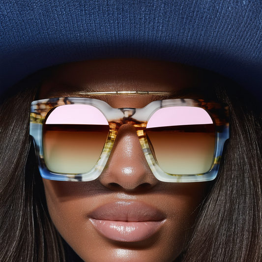 Michael Kors Womens Lisbon 0MK2062 52mm Milky Navy/Sunset Gradient One Size