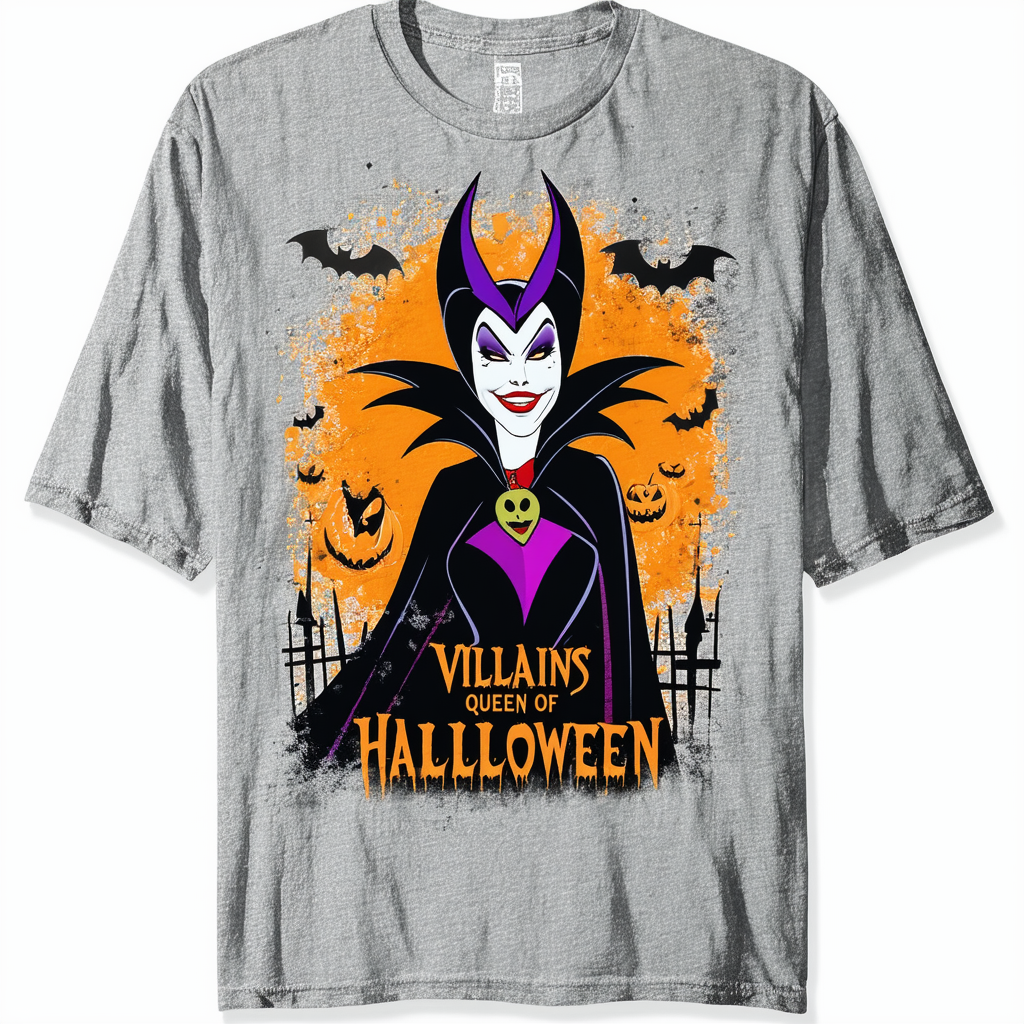 Disney Big & Tall Villains Queen of Halloween Men's Tops Short Sleeve Tee Shirt