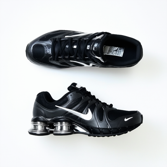 Nike Men's Shox Turbo 14 Black/Metallic Silver/Black Running Shoe 9.5 Men US
