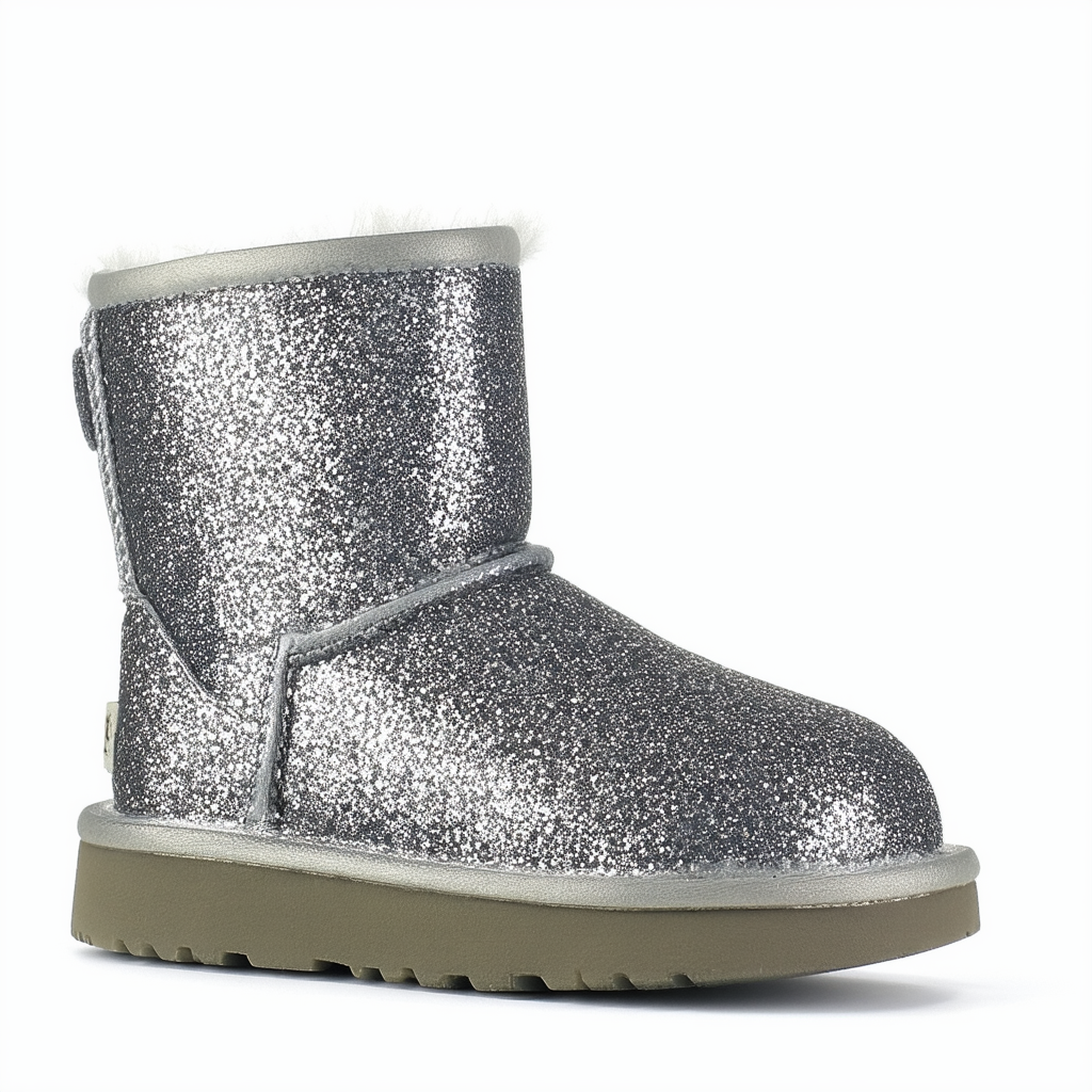 UGG Unisex-Child K Classic Ii Metallic Glitter Fashion Boot