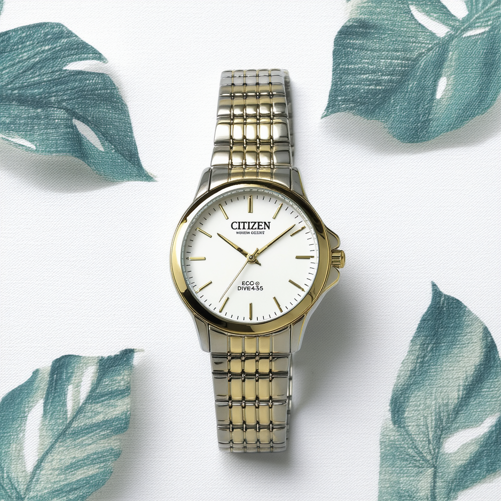 Citizen Women's 'Eco-Drive' Quartz Stainless Steel Casual Watch, Color:Two Tone (Model: EW2464-55A)