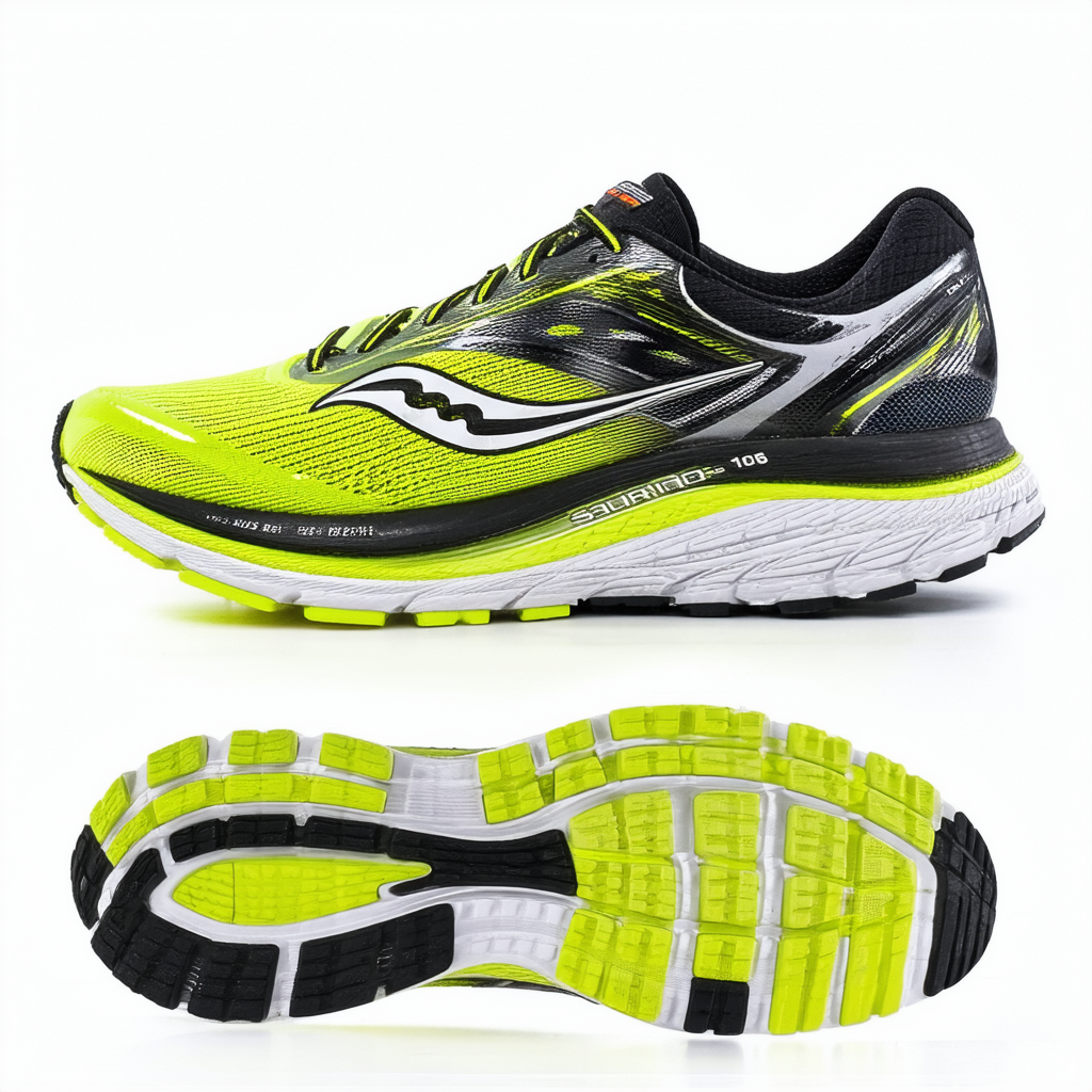 Saucony Ride 6 Running Men's Shoes Size 10.5 Yellow/Black/Silver