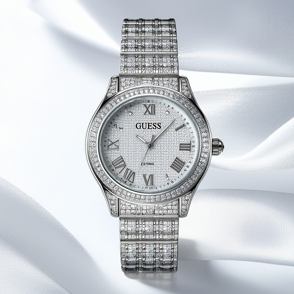 GUESS 43x51MM Crystal Accented Watch