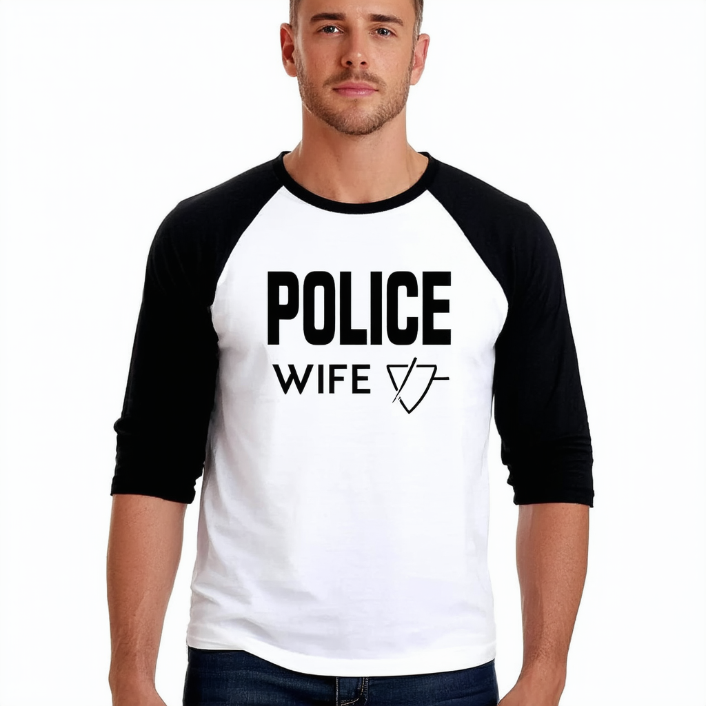 Threadrock Police Wife Unisex Raglan T-Shirt