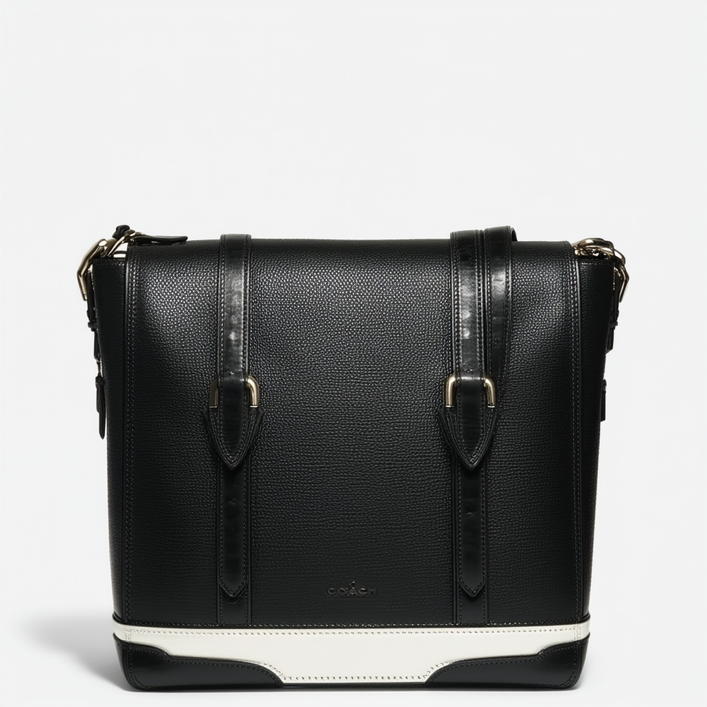 Coach Bleecker Preston Satchel 30165 in Edgepaint Leather Black/White