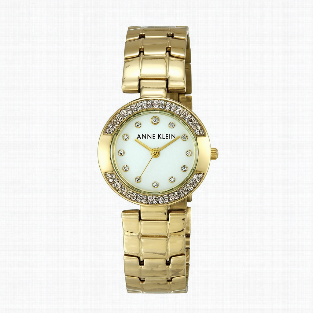 Anne Klein Women's AK/1330MPGB Premium Crystal Accented Gold-Tone Bracelet Watch