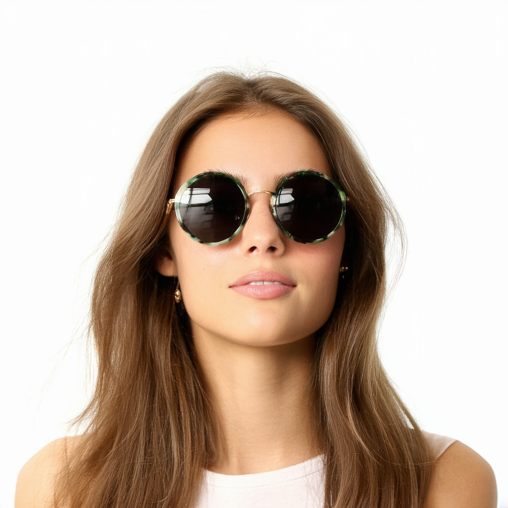 zeroUV Womens Round Sunglasses With UV400 Protected Composite Lens