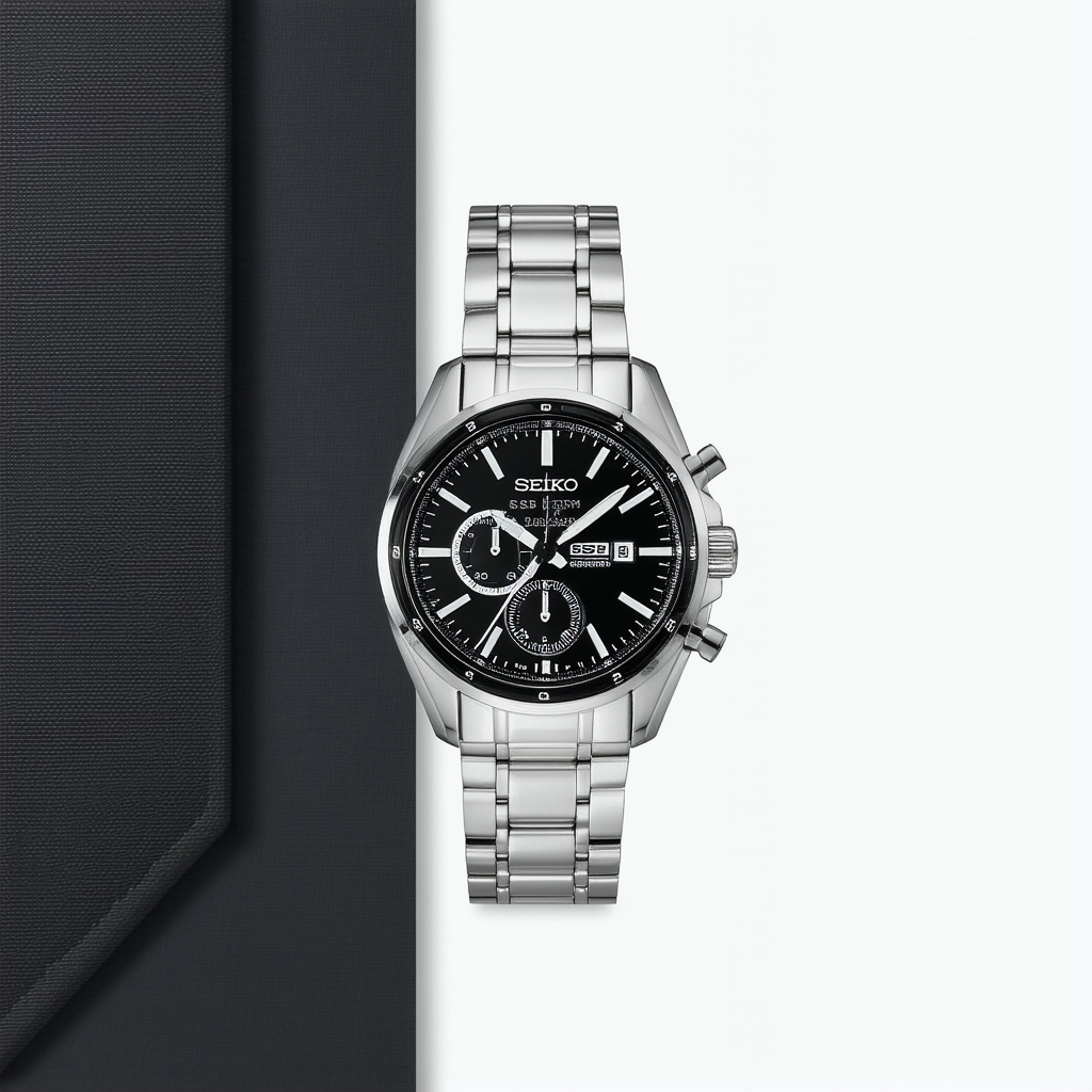 Seiko SSB303P1 Men's Black Dial Steel Bracelet Chronograph Watch