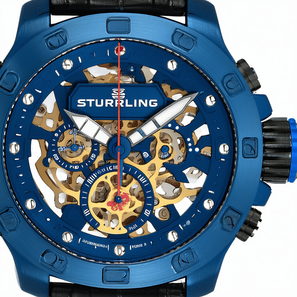 Stuhrling Original Men's 4ATXL.332U6C6 Alpine Xtreme Automatic Skeleton Blue Watch