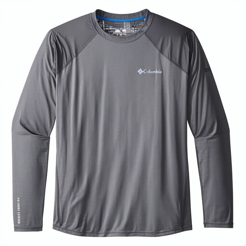 Columbia Sportswear Terminal Tackle Long Sleeve Shirt, Charcoal Grey Heather/Cool Grey, X-Large