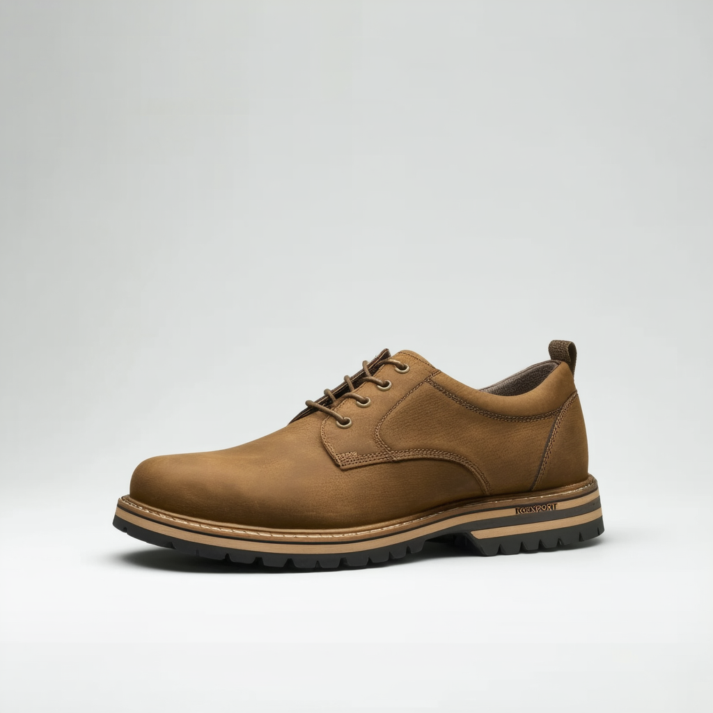 Rockport Men's Essential Details Waterproof Apron Toe Oxford, Dark Tan Crazy Horse, 8 M