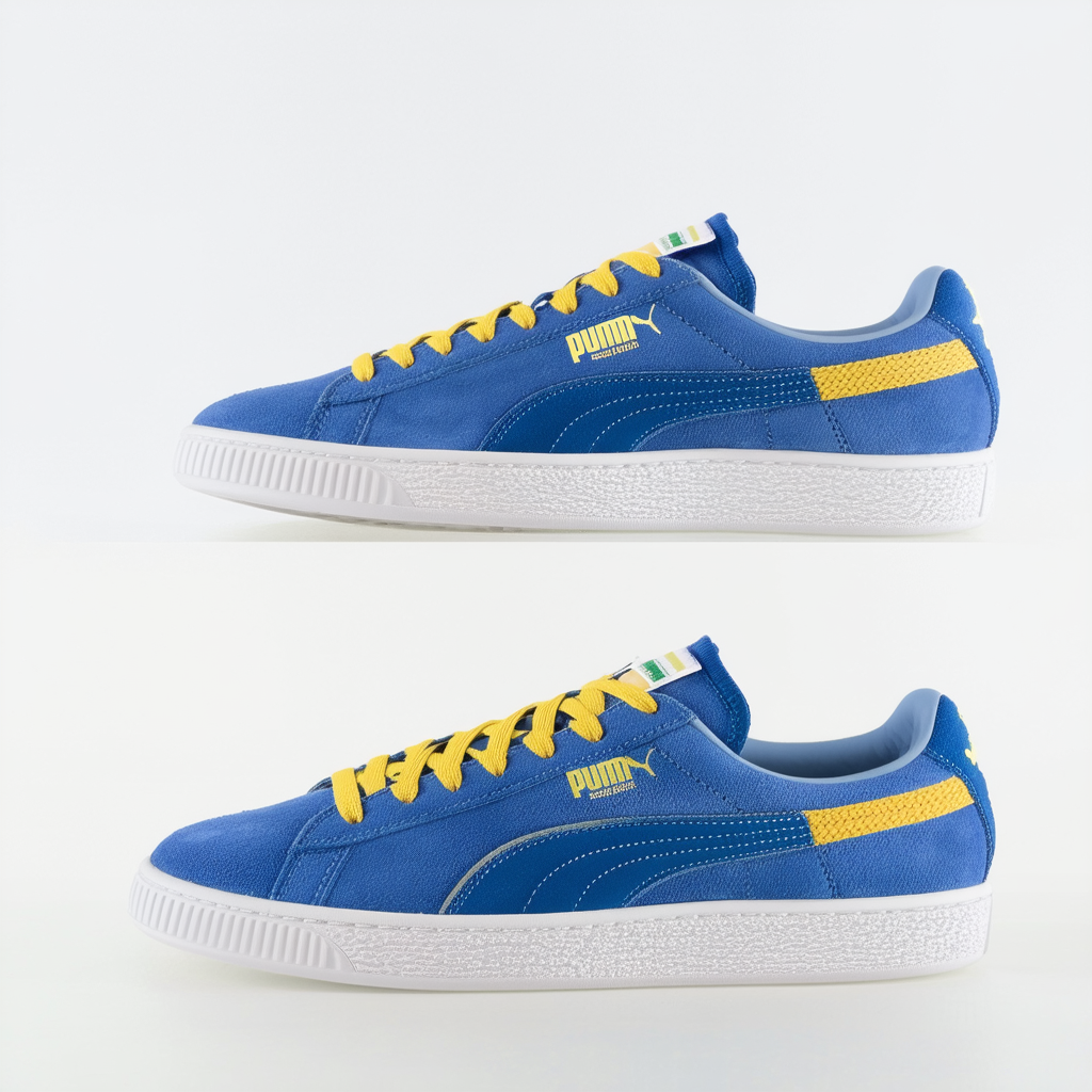 PUMA 356151-08 Men Suede Classic Tropical French Blue/Vibrant Yellow