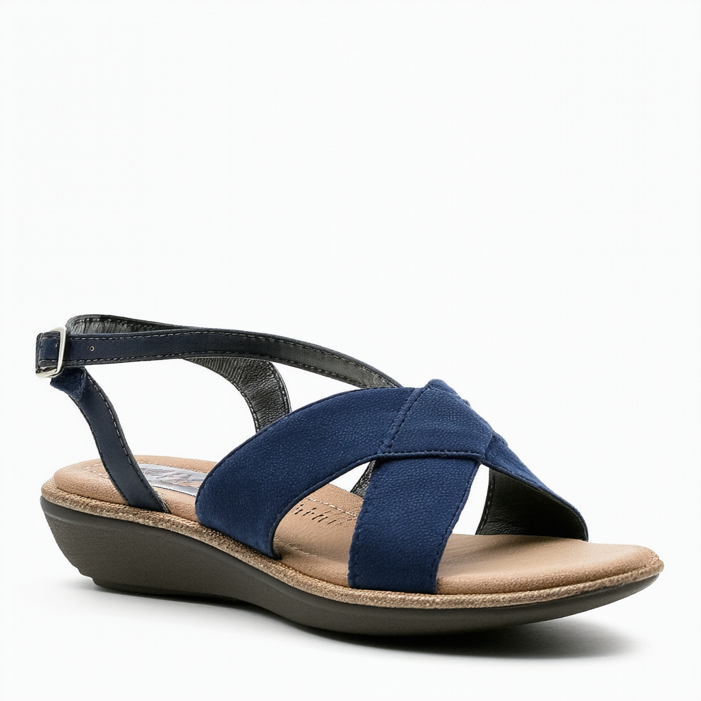 Skechers Cali Women's Monarchs Blue Nights Wedge Sandal, Black, 11 M US