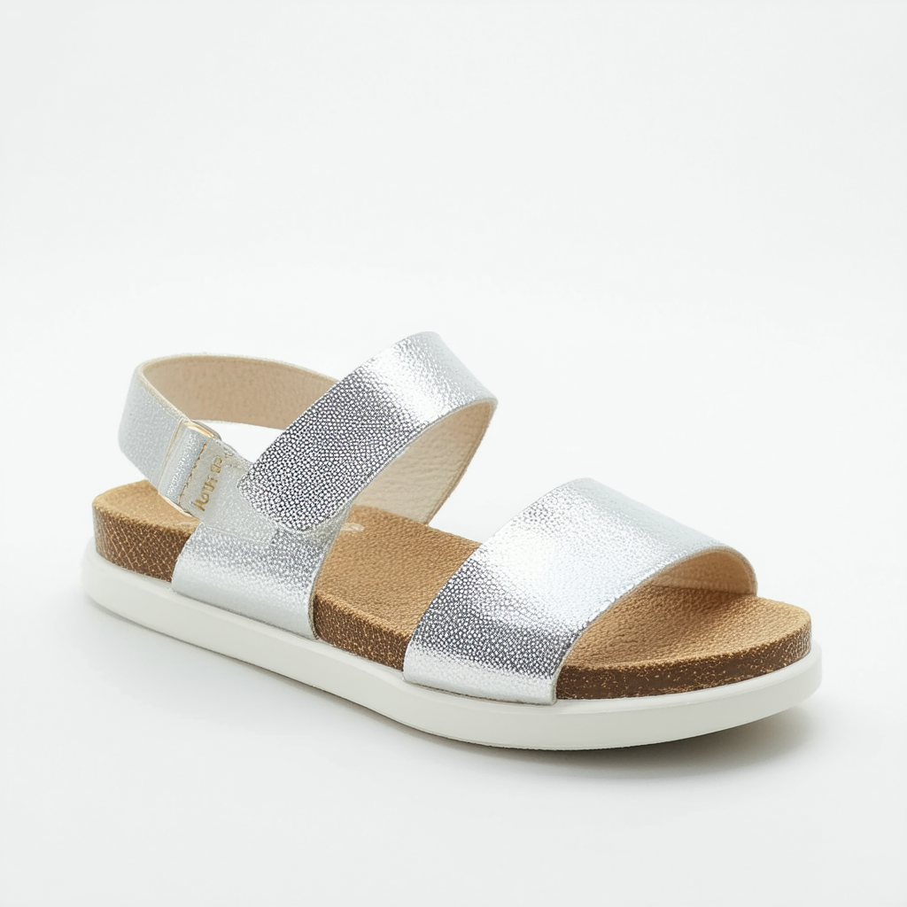 TOMS Women's Lexie Silver/Specchio/Hemp Sandal 8 Women US