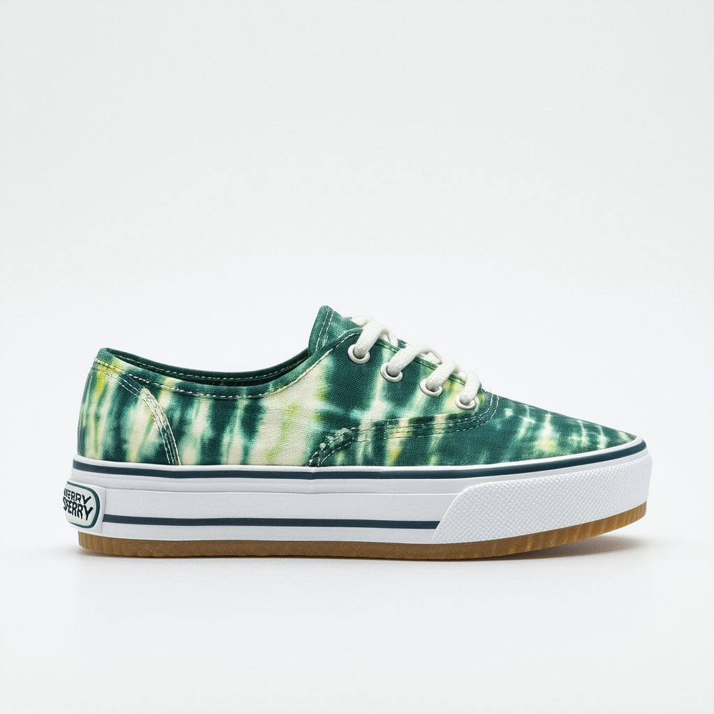 Sperry Women's Crest Twin Gore Platform Sneaker, TIE DYE Green, 8.5