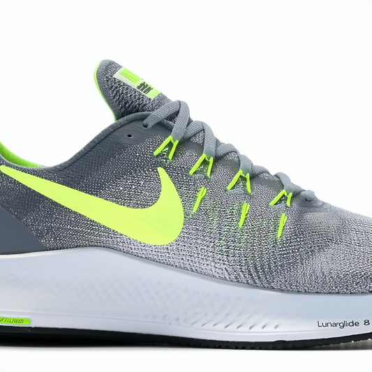 Nike Womens Lunarglide 8 Wolf Grey/White/Volt/Gamma Blue Running Shoe 7 Women US